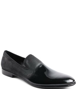 u[m}O Y V[Y Xb|E[t@[ XG[h Bruno Magli Men's Monet Suede And Patent Smoking Slippers Black ubN