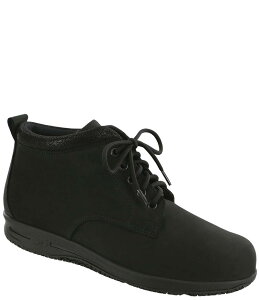 �T�X ���f�B�[�X �V���[�Y �u�[�c�E���C���u�[�c ���[�X ���U�[ SAS Gretchen Water Resistant Leather Lace-Up Booties Black/Moondust �u���b�N