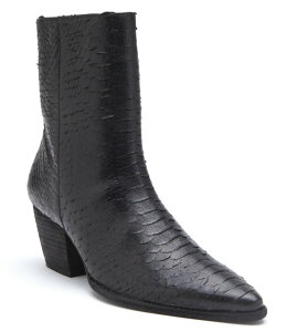 �}�`�X ���f�B�[�X �V���[�Y �u�[�c�E���C���u�[�c ���U�[ Matisse Caty Snake Embossed Leather Western Inspired Booties Black Snake Leather �u���b�N
