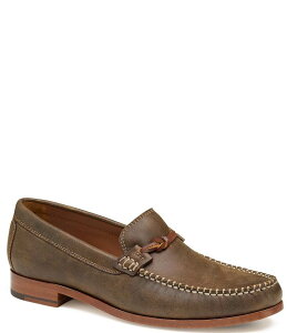 【送料無料】 ジョンストンアンドマーフィー メンズ スリッポン・ローファー シューズ Collection Men's Baldwin Leather Knotted Detail Loafers Brown