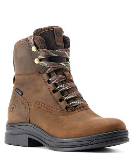 �A���A�g ���f�B�[�X �V���[�Y �u�[�c�E���C���u�[�c ���[�X ���U�[ Ariat Women's Harper Waterproof Leather Lace-Up Booties Chocolate �`���R���[�g