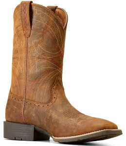 �A���A�g �����Y �V���[�Y �u�[�c�E���C���u�[�c Ariat Men's Sport Wide Square Toe Western Boots Distressed Brown �u���E��