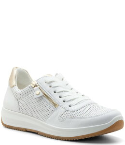 A fB[X V[Y Xj[J[ U[ ara Opal Leather Side Zip Sneakers White zCg