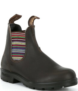 uhXg[ fB[X V[Y u[cECu[c `FV[ u[c Blundstone Women's Original 500 Stripe Chelsea Booties Stout Brown/Multi uE
