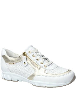 yz tBXg fB[X Xj[J[ V[Y Ylona Perforated Side Zip Oxford Sneakers White
