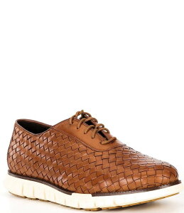 R[n[ Y V[Y hXV[Y Cole Haan Men's ZEROGRAND Remastered Woven Oxfords British Tan/Dark Natural/Ivory