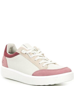�G�R�[ ���f�B�[�X �V���[�Y �X�j�[�J�[ ���[�X ECCO Women's Soft 60 Lace Up Sneakers Multicolor Red ���b�h