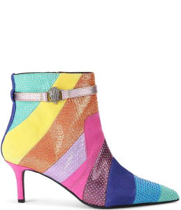 J[gWFCK[h fB[X V[Y u[cECu[c Kurt Geiger London Kensington Flexi Rainbow Crystal Stripe Booties Multi Rainbow }`J[