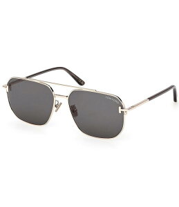 yz gEtH[h fB[X TOXEACEFA ANZT[ Unisex FT1249 61mm Navigator Sunglasses Shiny Rose Gold/Transparent Grey/Green