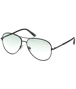 yz gEtH[h fB[X TOXEACEFA ANZT[ Unisex Clark 59mm Aviator Sunglasses Shiny Black/Green