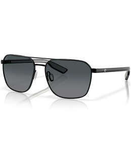 【送料無料】 コスタ レディース サングラス・アイウェア アクセサリー Men's Wader 58mm Square Polarized Sunglasses Black