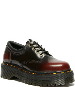 hN^[}[` fB[X V[Y pvX vbgtH[ IbNXtH[h U[ Dr. Martens Women's 8053 Arcadia Quad Smooth Leather Platform Oxfords Cherry Red bh