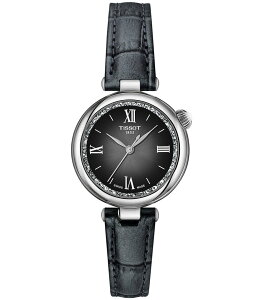 eB\bg fB[X ANZT[ rv U[ Tissot Women's Desire Quartz Analog Black Leather Strap Watch Black ubN