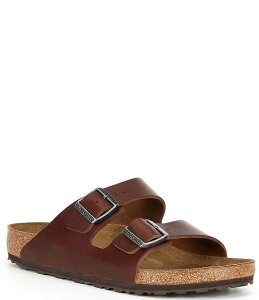 rPVgbN Y V[Y T_ Birkenstock Men's Arizona Double Buckle Grip Slide Sandals Vintage Wood Roast