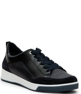 A fB[X V[Y Xj[J[ XG[h U[ ara Redmond Leather Suede and Patent Sneakers Navy lCr[