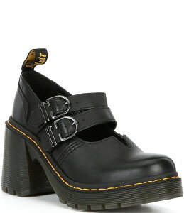 hN^[}[` fB[X V[Y q[ U[ Dr. Martens Women's Evie Sendel Leather Heeled Mary Jane Pumps Black ubN