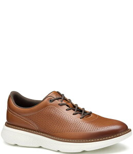WXgAh}[tB[ Y V[Y hXV[Y Xj[J[ [X U[ Johnston & Murphy Men's Hayden Perforated Leather U-Throat Lace Up Sneakers Tan ^