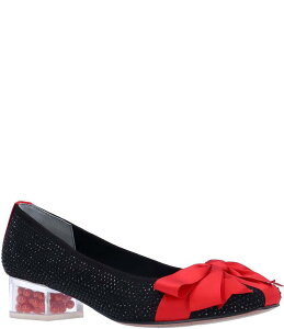 yz WFCj[ fB[X q[ V[Y Jollee Rhinestone Embellished Holiday Pumps Black/Red Suede