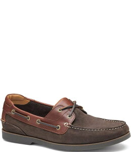 WXgAh}[tB[ Y V[Y Xb|E[t@[ U[ Dark Brown Johnston & Murphy Men's Ventura 2-Eye Nubuck Slip On Boat Shoes