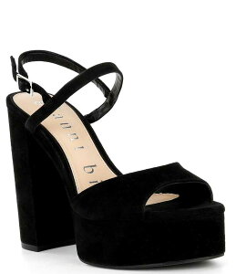 Wrj fB[X V[Y T_ vbgtH[ XG[h q[ Gianni Bini Calvan Suede Platform Block Heel Sandals Black ubN