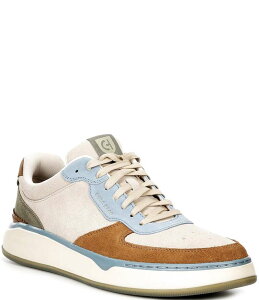 R[n[ Y V[Y hXV[Y Xj[J[ XG[h Cole Haan Men's GrandPro Crossover Suede Sneakers Faded Denim/Light Sesame/Ivory AC{[