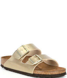 �r���P���V���g�b�N ���f�B�[�X �V���[�Y �p���v�X �T���_�� Birkenstock Women's Arizona Birko-Flor Slide Sandals Gold �S�[���h