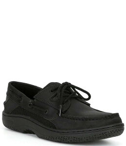 yz Xy[ Y Xb|E[t@[ V[Y Men's Billfish 3-Eye Leather Boat Shoes Black Out