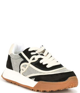 TGf} fB[X {gX JWApc Xj[J[ [X S Sam Edelman Luna Logo Lace Up Retro Sneakers Black/Custard ubN