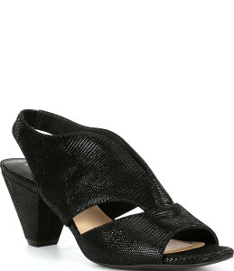 �A���b�N�X�}���[ ���f�B�[�X �V���[�Y �q�[�� �T���_�� Alex Marie Claudie Embossed Slingback Cone Heel Sandals Black �u���b�N