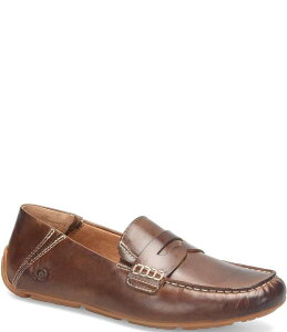 【送料無料】 ボーン メンズ スリッポン・ローファー シューズ Men's Marcel Leather Penny Loafer Drivers Dark Brown