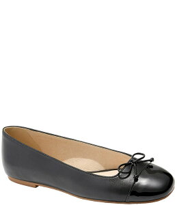 �W���b�N���W���[�X ���f�B�[�X �V���[�Y �p���v�X �L���b�v ���U�[ Jack Rogers Kenlyn Leather Patent Cap Toe Ballet Bow Flats Black/Black �u���b�N