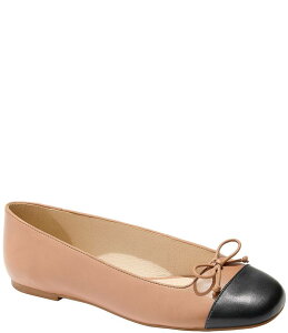 �W���b�N���W���[�X ���f�B�[�X �V���[�Y �p���v�X �L���b�v ���U�[ Jack Rogers Kenlyn Leather Cap Toe Ballet Bow Flats Cafe Au Lait/Black �u���b�N