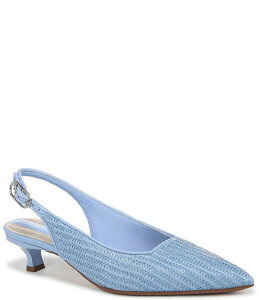 yz tRTg fB[X q[ V[Y Marlow3 Raffia Slingback Kitten Heel Pumps Blue