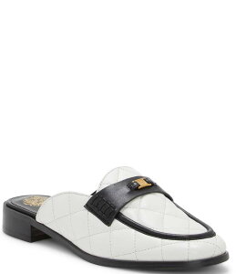 yz BXJ[g fB[X pvX V[Y Cobby Quilted Leather Mule Loafers Bianco/Black