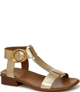 �i�`�����C�U�[ ���f�B�[�X �V���[�Y �T���_�� �g�[�� �A���N�� Naturalizer Brandy Metallic Ankle Wrap Sandals Dark Gold �S�[���h