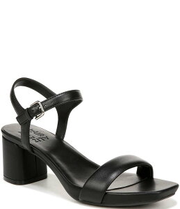 �i�`�����C�U�[ ���f�B�[�X �V���[�Y �T���_�� �A���N�� ���U�[ Naturalizer Izzy Leather Square Toe Ankle Strap Dress Sandals Black �u���b�N