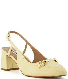 �f���[�������h�� ���f�B�[�X �V���[�Y �q�[�� ���U�[ Dune London Cassie Leather Bit Buckle Slingback Pumps Light Yellow �C�G���[