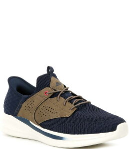 XPb`[Y Y V[Y Xb|E[t@[ bNXtBbg Xj[J[ Skechers Men's Slip-Ins Relaxed Fit: Slade Caster Slip-On Sneakers Navy/Tan lCr[