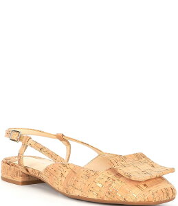 �A���b�N�X�}���[ ���f�B�[�X �V���[�Y �p���v�X �g�[�� Alex Marie Micah Cork Metallic Slingback Flats Natural/Gold �S�[���h