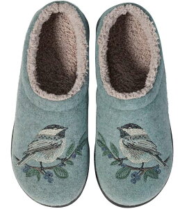 �G���G���r�[�� ���f�B�[�X �V���[�Y �T���_�� L.L.Bean Daybreak Scuff Chickadee Motif Slippers Faded Sage/Chickadee �Z�[�W