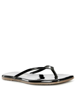 �e�B�L�[�Y ���f�B�[�X �V���[�Y �T���_�� ���U�[ TKEES Glosses Patent Leather Square Toe Flip-Flops Licorice