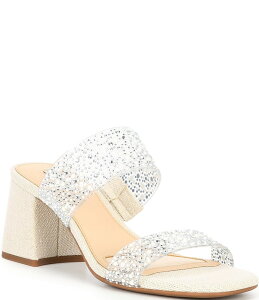 �A���b�N�X�}���[ ���f�B�[�X �V���[�Y �T���_�� Alex Marie AustynThree Pearl & Rhinestone Clear Banded Dress Slide Sandals Clear/Natural �p�[��