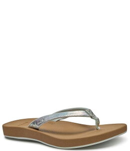 �T�k�[�N ���f�B�[�X �V���[�Y �T���_�� Sanuk Women's Cosmic Shores Iridescent Flip-Flops Silver �V���o�[