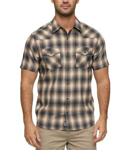 �t���b�O �A���h �A���Z�� �����Y �g�b�v�X �V���c Flag and Anthem Breckenridge UPF Performance Plaid Short Sleeve Woven Western Shirt Plaid �`�F�b�N