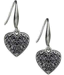 pgVAiV fB[X ANZT[ sAXECO Patricia Nash Tooled Heart Drop Earrings Silver Vo[