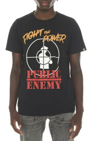 カルト オブ インディビジュアリティ メンズ Tシャツ トップス Public Enemy Graphic Tee BLACK