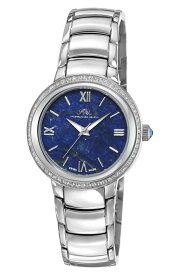 【送料無料】 ポルサモンブリュー メンズ 腕時計 アクセサリー Luna White Topaz Bracelet Watch, 34mm SILVER & BLUE