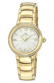 【送料無料】 ポルサモンブリュー メンズ 腕時計 アクセサリー Luna White Topaz Bracelet Watch, 34mm GOLD