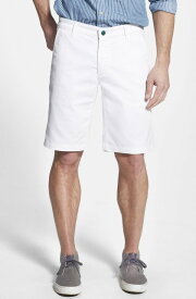 【送料無料】 エージー メンズ ハーフパンツ・ショーツ ボトムス Green Label 'The Canyon' Flat Front Performance Shorts BRIGHT WHITE