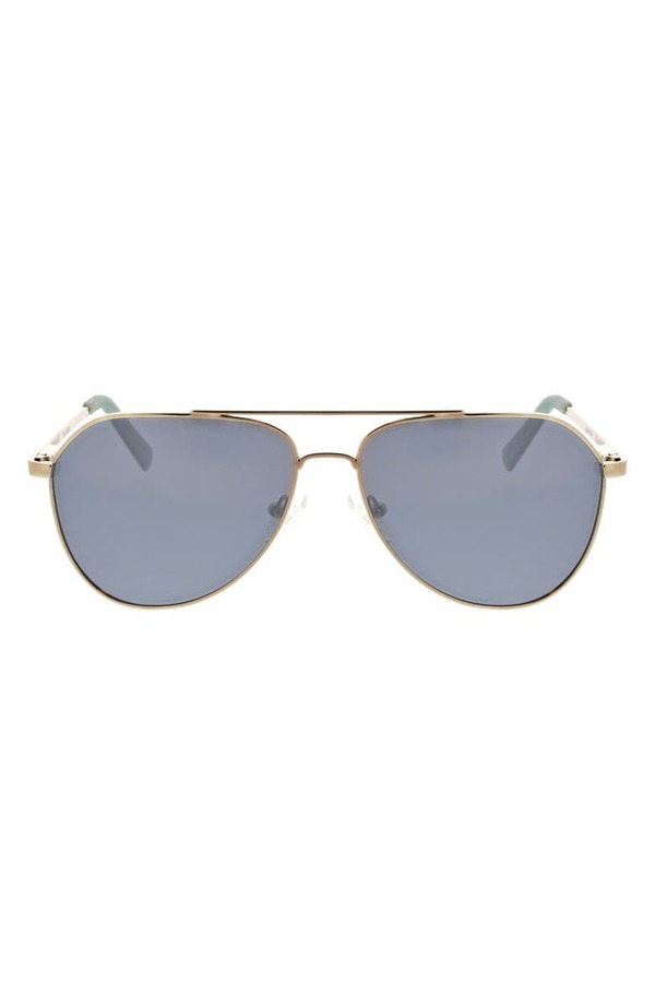 【送料無料】 ハーレー レディース サングラス・アイウェア アクセサリー 60mm Polarized Round Sunglasses GOLD/ BLUE